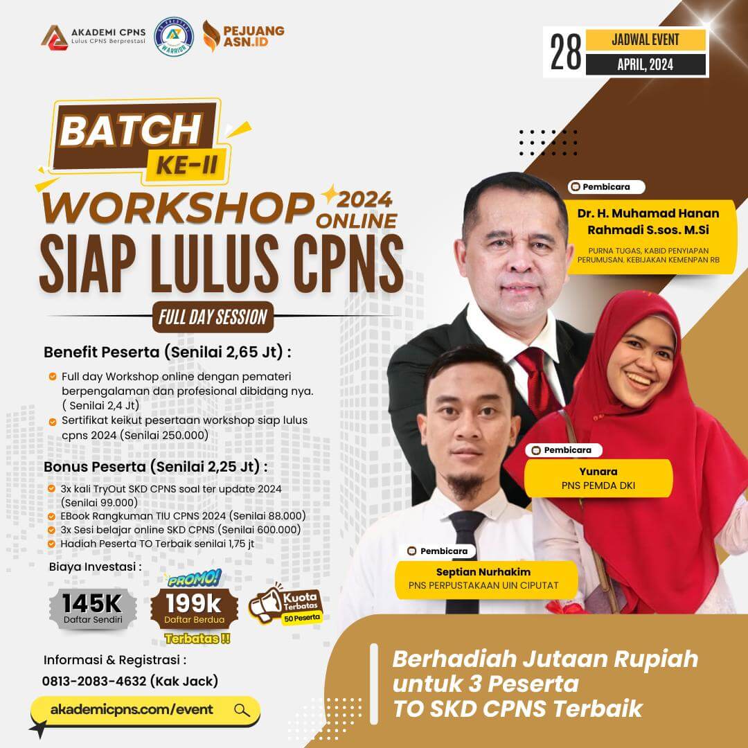 Workshop Online Siap Lulus CPNS 2024 Batch 2 &#8211; Full Day Session